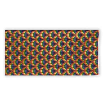 Rainbow Wave Pattern Print Beach Towel