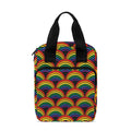 Rainbow Wave Pattern Print Bible Tote Bag