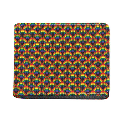 Rainbow Wave Pattern Print Bifold Wallet