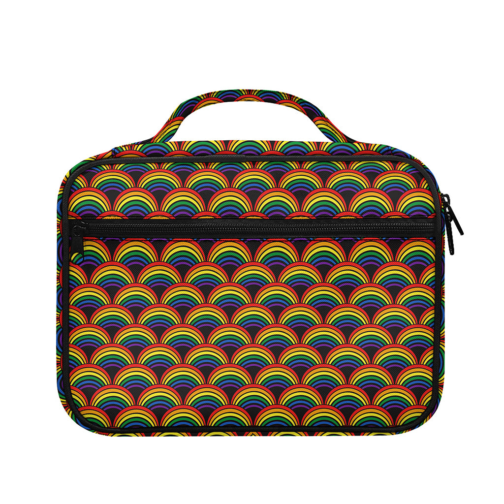 Rainbow Wave Pattern Print Briefcase Bible Bag