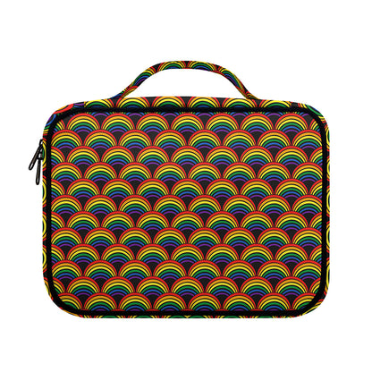 Rainbow Wave Pattern Print Briefcase Bible Bag