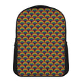 Rainbow Wave Pattern Print Casual Backpack