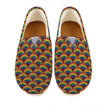 Rainbow Wave Pattern Print Casual Shoes