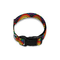 Rainbow Wave Pattern Print Dog Collar
