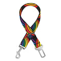 Rainbow Wave Pattern Print Dog Seat Belt