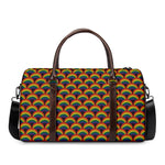 Rainbow Wave Pattern Print Duffle Bag