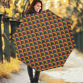 Rainbow Wave Pattern Print Foldable Umbrella