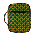 Rainbow Wave Pattern Print Front Pocket Bible Bag