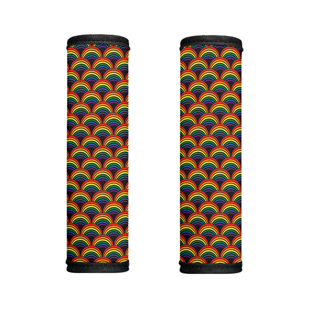 Rainbow Wave Pattern Print Handle Covers
