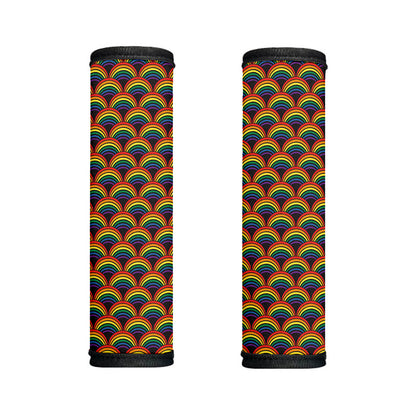 Rainbow Wave Pattern Print Handle Covers