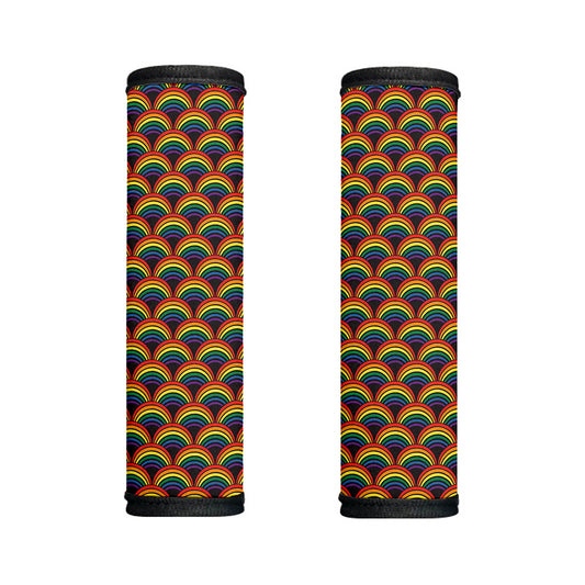 Rainbow Wave Pattern Print Handle Covers