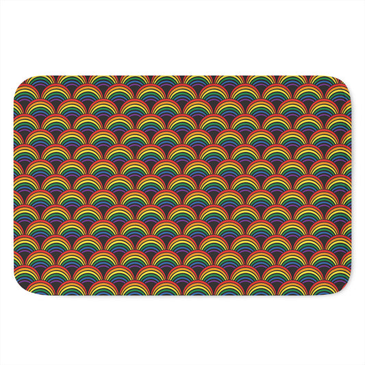 Rainbow Wave Pattern Print Indoor Door Mat