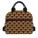 Rainbow Wave Pattern Print Insulated Lunch Bag