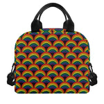Rainbow Wave Pattern Print Insulated Lunch Bag