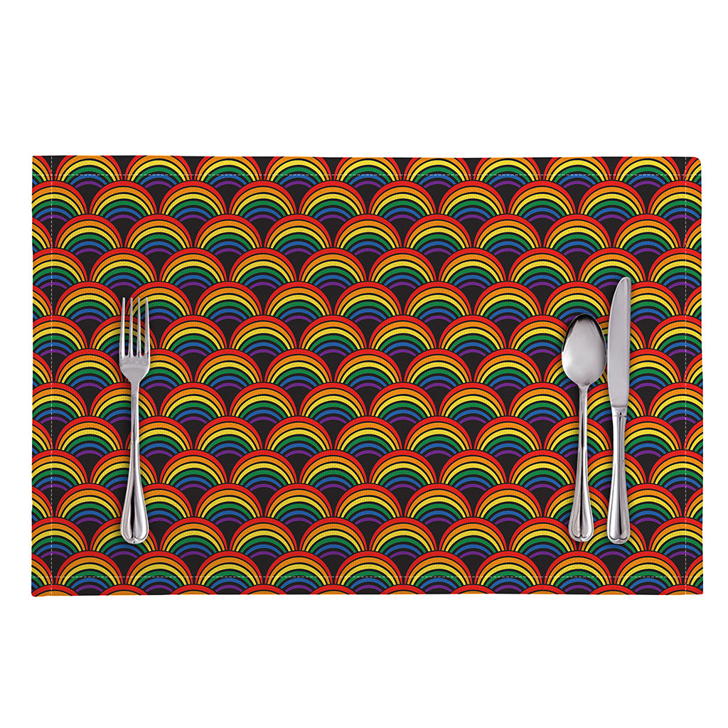 Rainbow Wave Pattern Print Placemat