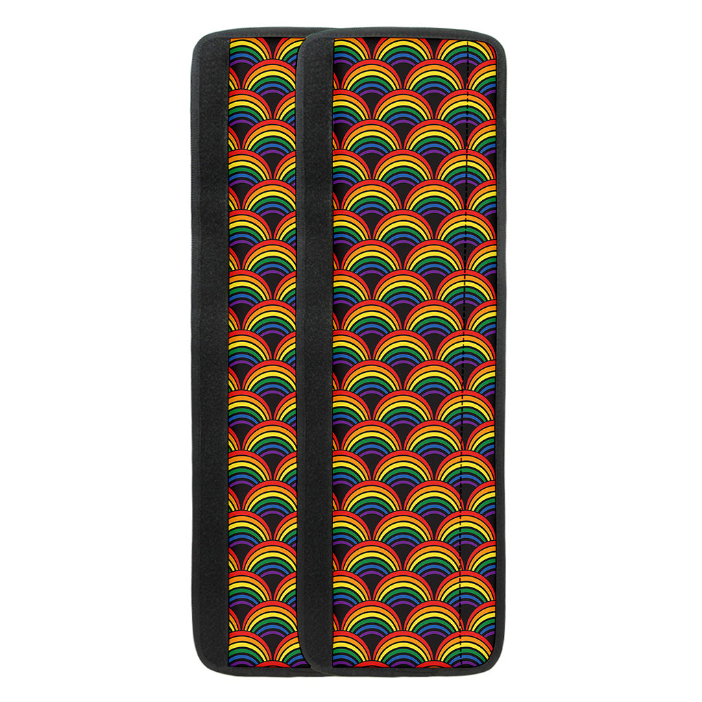 Rainbow Wave Pattern Print Refrigerator Handle Covers