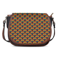Rainbow Wave Pattern Print Saddle Bag