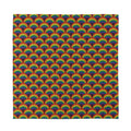 Rainbow Wave Pattern Print Silk Bandana