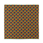 Rainbow Wave Pattern Print Silk Bandana