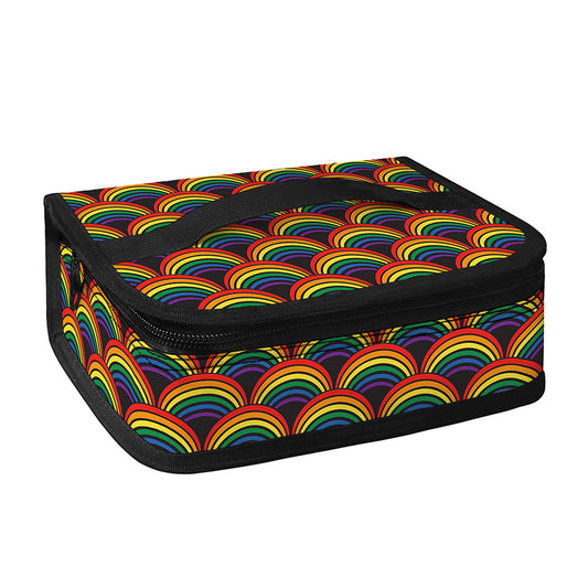 Rainbow Wave Pattern Print Small Lunch Bag