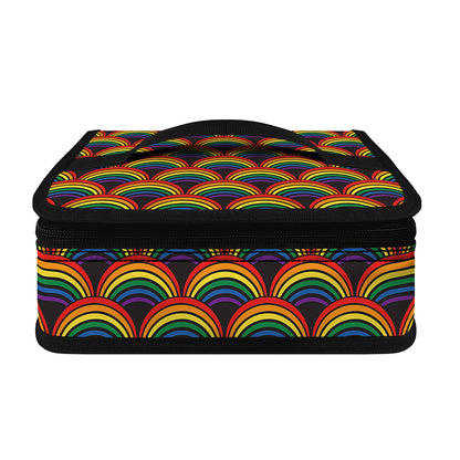 Rainbow Wave Pattern Print Small Lunch Bag