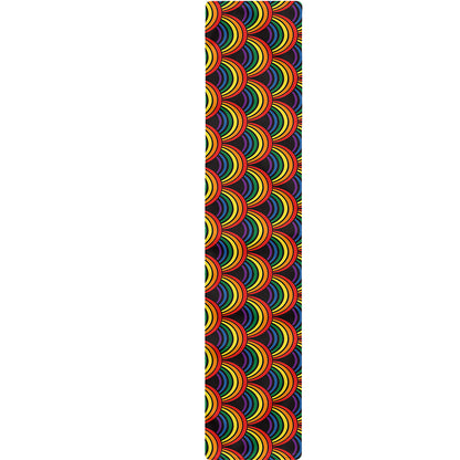 Rainbow Wave Pattern Print Table Runner