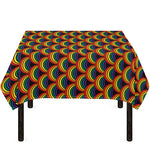 Rainbow Wave Pattern Print Tablecloth