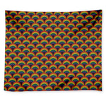 Rainbow Wave Pattern Print Tapestry