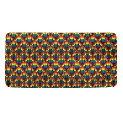 Rainbow Wave Pattern Print Towel