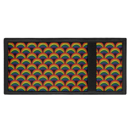 Rainbow Wave Pattern Print Trifold Wallet