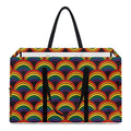 Rainbow Wave Pattern Print Utility Tote Bag