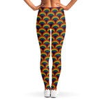 Rainbow Wave Pattern Print Women's Leggings