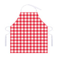 Raspberry Red And White Gingham Print Adjustable Apron