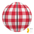 Raspberry Red And White Gingham Print Basketball