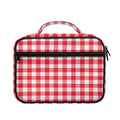 Raspberry Red And White Gingham Print Briefcase Bible Bag