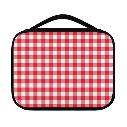 Raspberry Red And White Gingham Print Classic Bible Case