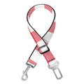 Raspberry Red And White Gingham Print Dog Seat Belt
