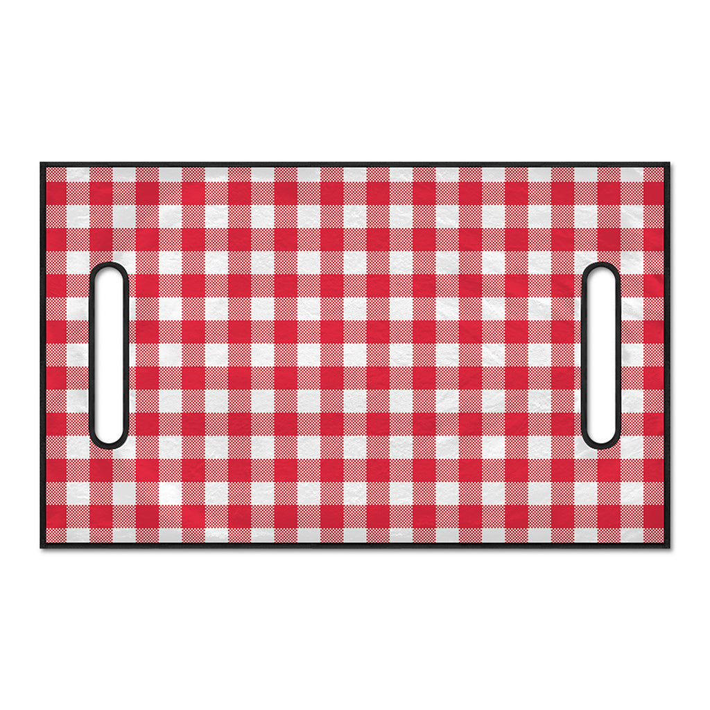 Raspberry Red And White Gingham Print Golf Cart Seat Cover