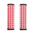 Raspberry Red And White Gingham Print Handle Covers