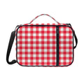 Raspberry Red And White Gingham Print Shoulder Strap Bible Bag