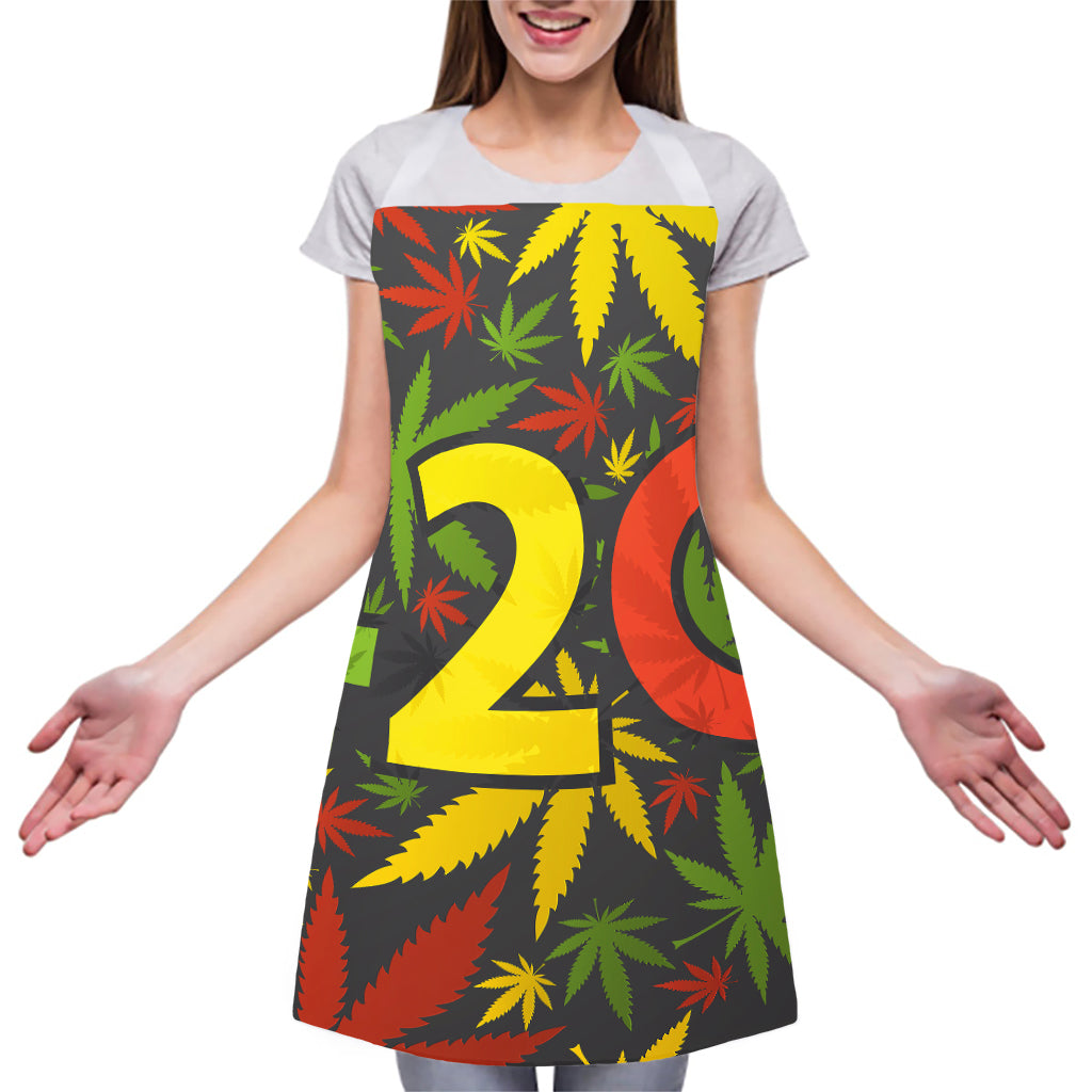 Rasta 420 Print Adjustable Apron