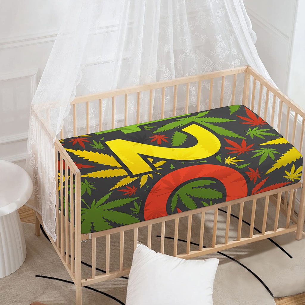 Rasta 420 Print Baby Crib Sheet