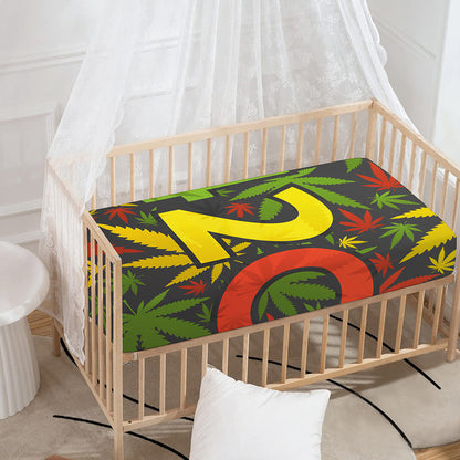 Rasta 420 Print Baby Crib Sheet