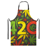 Rasta 420 Print Bib Apron With Pocket