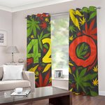 Rasta 420 Print Blackout Grommet Curtains