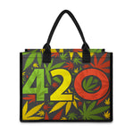 Rasta 420 Print Canvas Tote Bag