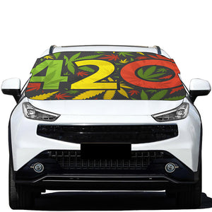 Rasta 420 Print Car Windshield Snow Cover