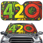 Rasta 420 Print Car Windshield Sun Shade