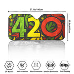 Rasta 420 Print Car Windshield Sun Shade