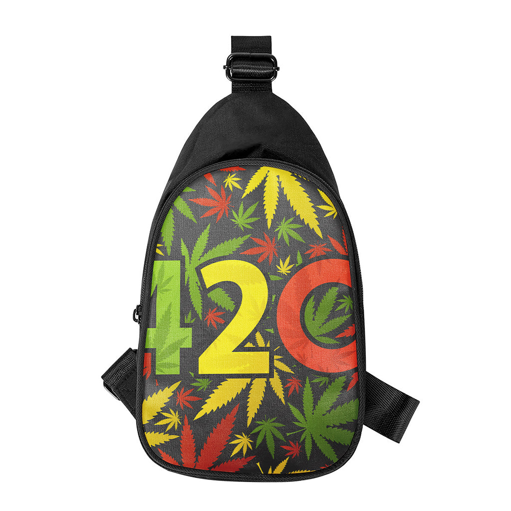 Rasta 420 Print Chest Bag